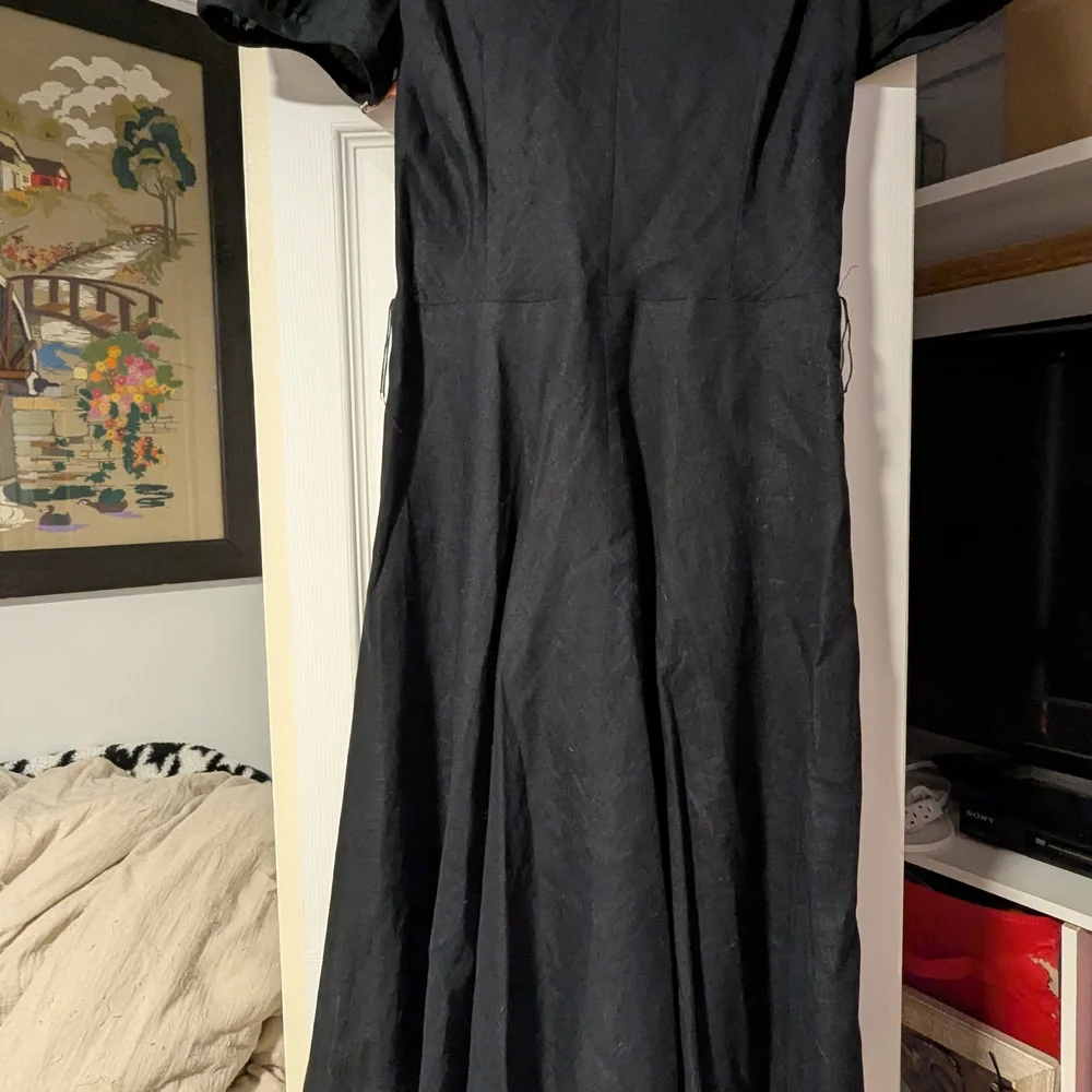 Ralph Lauren Black Dress 100% Linen - Picture 2 of 3